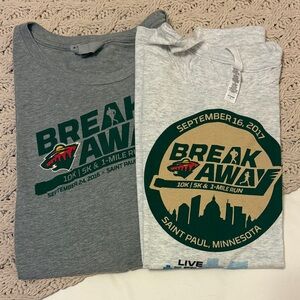 Vintage Minnesota Wild Break Away Race Tee Shirt Bundle